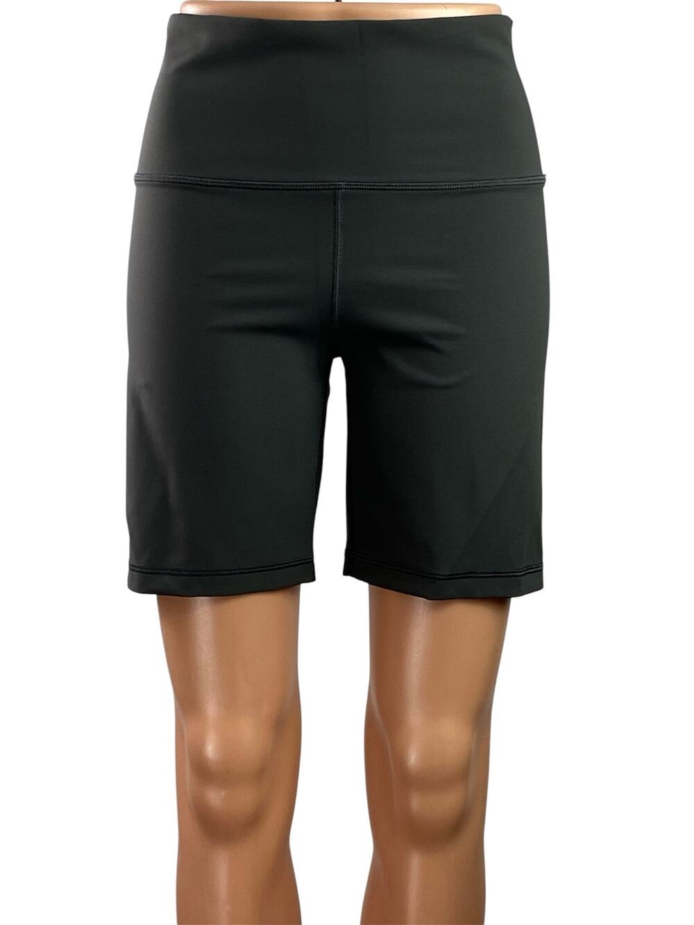 Aritzia TnAction Black High Waisted Mid Thigh Activewear Athletic Biker Shorts M